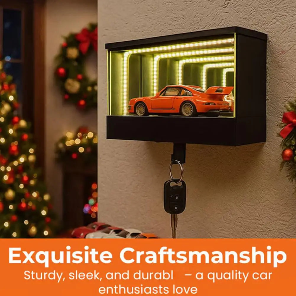 Car Garage Key Holder Key Organizer with LED Light Car Key Hanger for Door Apartment Home Office Entryway