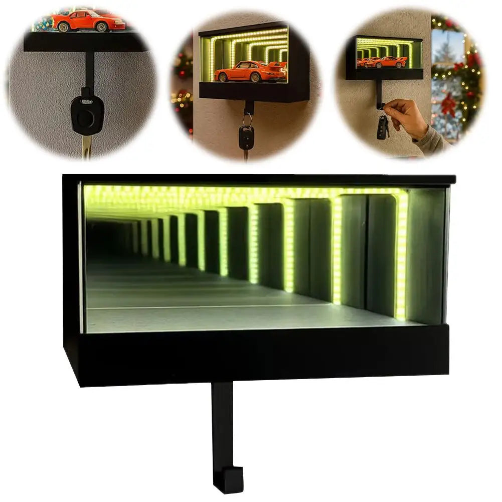 Car Garage Key Holder Key Organizer with LED Light Car Key Hanger for Door Apartment Home Office Entryway