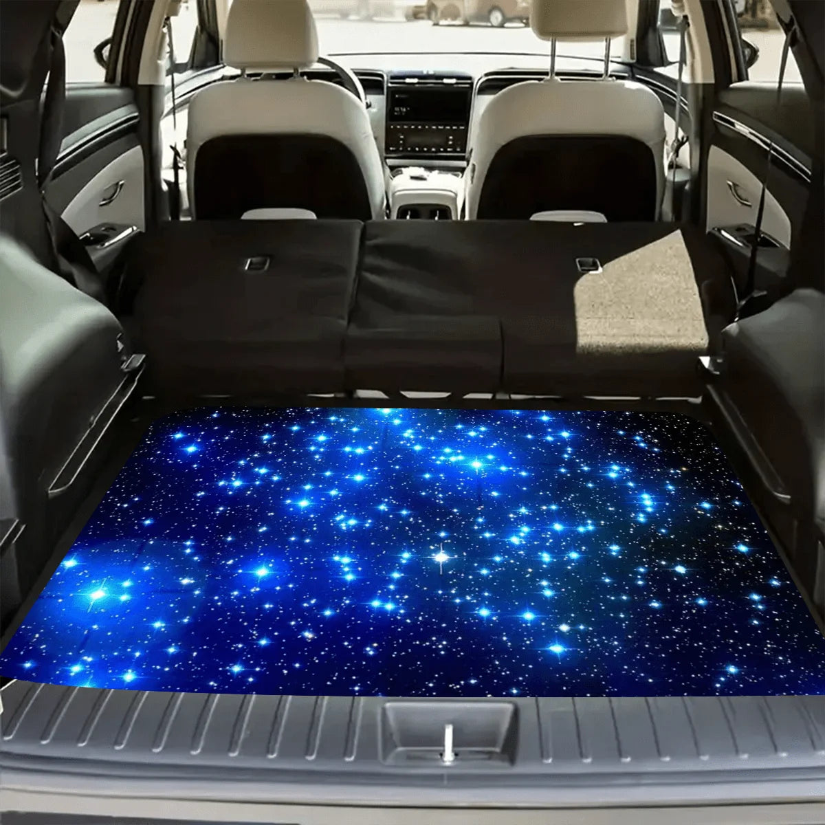 1pc Universal Car Trunk Mat with Blue Starry Sky Patterned Storage Mat for Car Trunks, Designed to Be Both Simple And Stylish