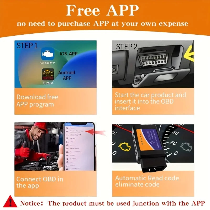 Car Code Scanner, Compact Scanner, Portable Device, Durable, Precision Tool, Diagnostic Equipment, Vehicle Owner, Automotive Technician